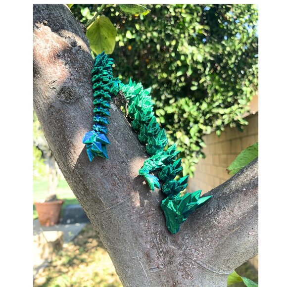 2Pcs Dragon Crystal 12" 3D Printed, Joints flexibles  Gift for Easter-(no Eggs) - Picture 6 of 12